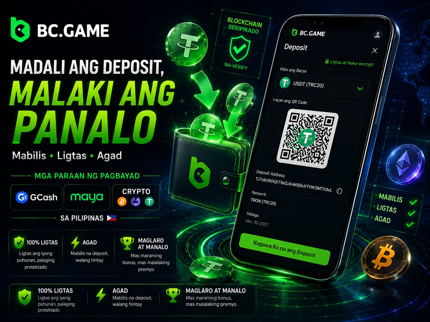 Mga Laro sa Pagbabayad gamit ang Cryptocurrency sa Pilipinas sa BC Game Casino
